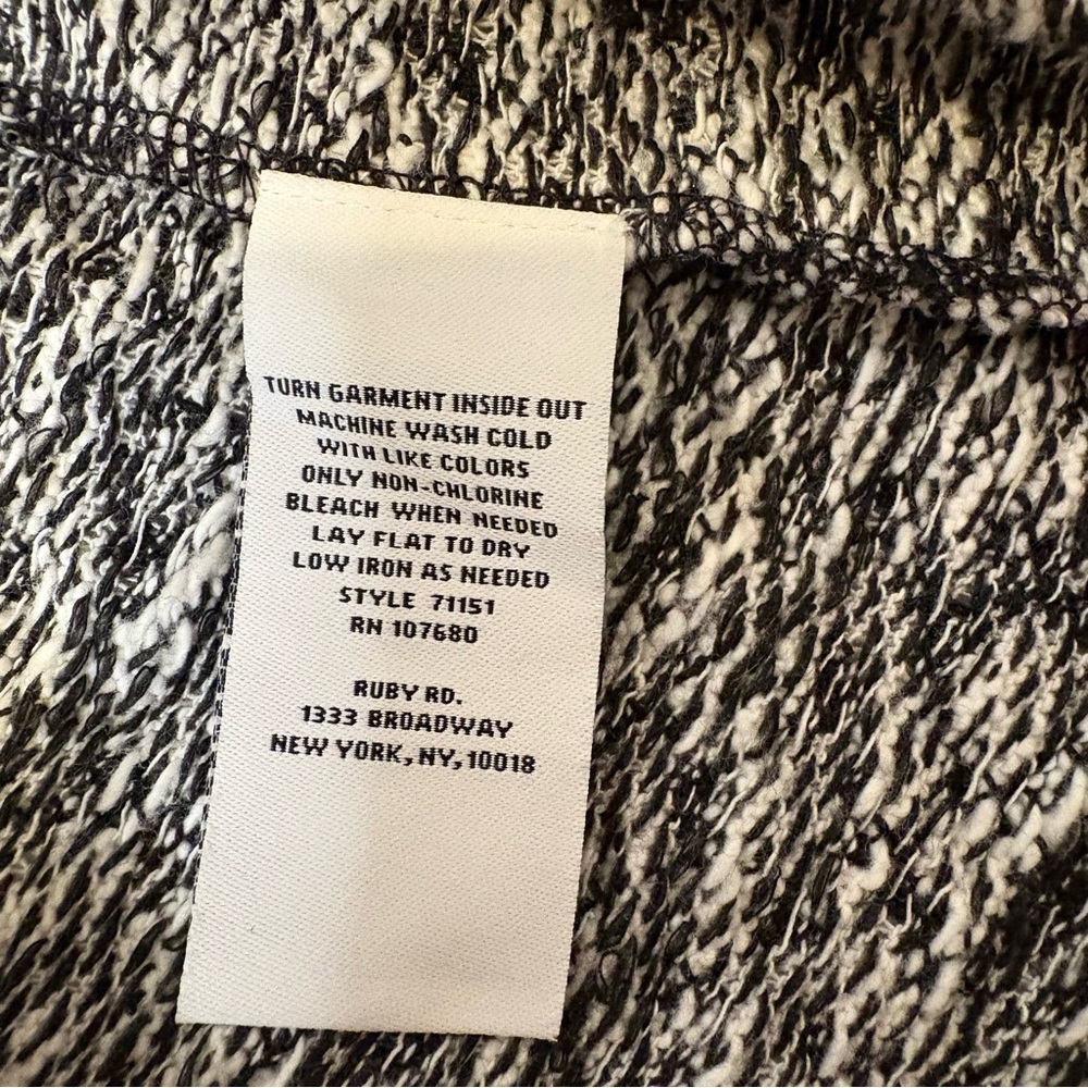 Ruby Rd. Women's Black And White Patterned Open C… - image 3